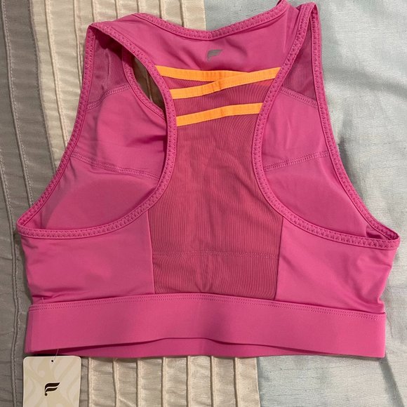 Fabletics Trinity High Impact Pink Sports Bra - Picture 5 of 7